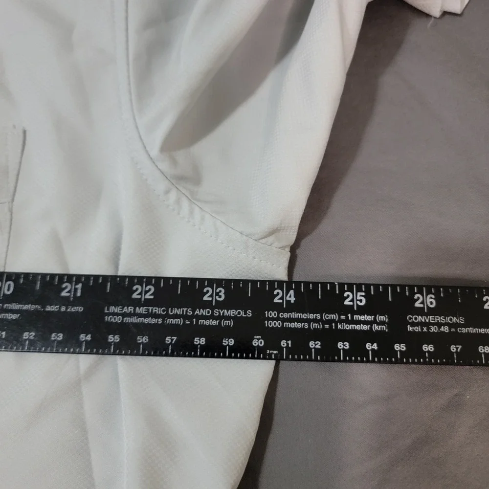 Texas Standard Guayabera Libre Shirt Mens Large Gray Embroidered Western Vented - Picture 4 of 6